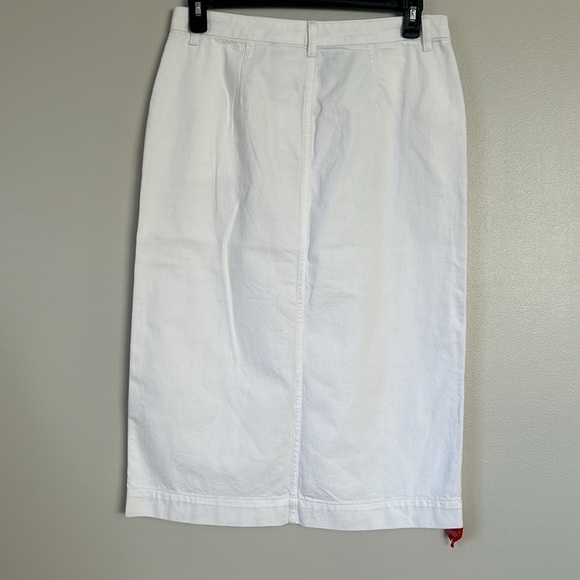 Theory Denim H-Line White Midi-Skirt Size 30 (8-10) - Picture 8 of 15